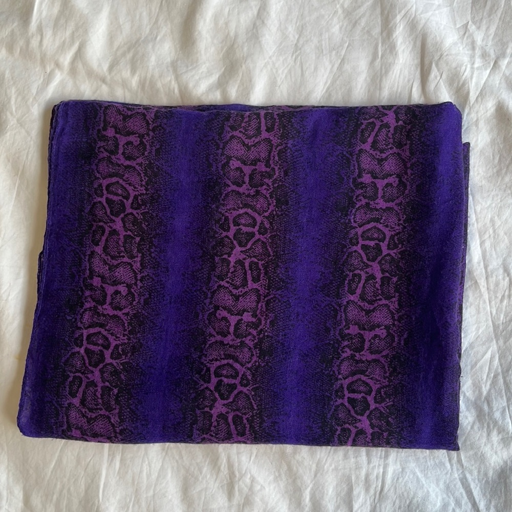 Purple rectangular scarf